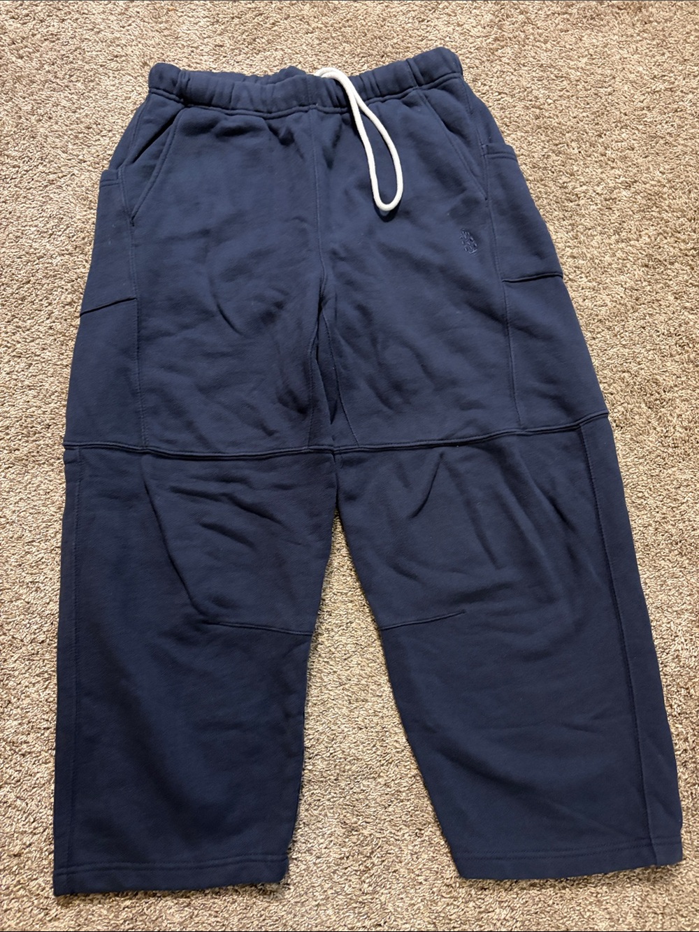 FP Movement Navy Top Score Cotton SweatPants Wideleg Barrel Large